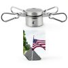 Flag Pole Rings Anovo 360° Rotating Anti‑Wrap Matte Silver 1‑Inch-1