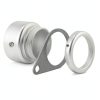Flag Pole Rings Anovo 360° Rotating Anti‑Wrap Matte Silver 1‑Inch-3