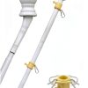 Flag Pole Kit with 3x5 American Flag – LAKEROD Stainless Steel 5ft-2