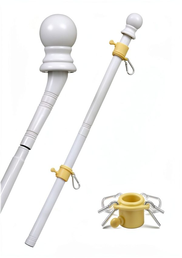 Flag Pole Kit with 3x5 American Flag – LAKEROD Stainless Steel 5ft-2