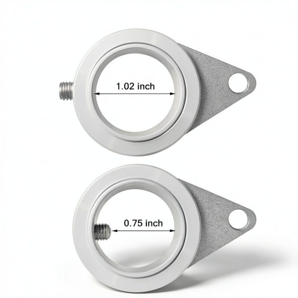Flag Pole Rings Anovo 360° Rotating Anti‑Wrap Matte Silver 1‑Inch-4