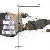 LCCBRO Garden Flag Stand Holder Pole with 5 Prong Base for Outside Double Flag, More Stable Yard Flag Stand Weather Proof, for Small Garden Flags 12 x 18, Holds Flags up to 13" Wide-1