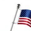 Flagpole Rings Anovo 360° Rotating Anti‑Wrap Matte Silver 1‑Inch 2pcs-5