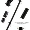 Barcetine Black Flag Poles 5ft Heavy‑Duty Metal Tangle‑Free Flagpole-5