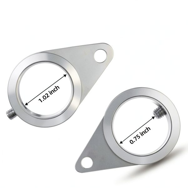 Flagpole Rings Anovo 360° Rotating Anti‑Wrap Matte Silver 1‑Inch 2pcs-4