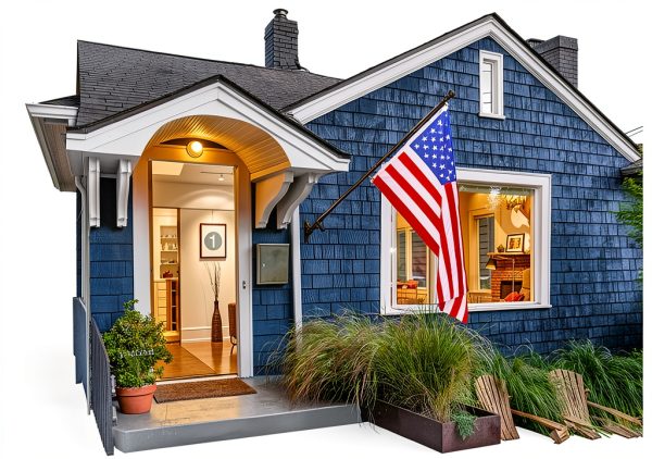 Barcetine American Flag with Pole - Includes 5ft Heavy Duty Flag Pole Holder for Outside House,3x5 Embroidered US Flag and Wall Mount Bracket,Tangle Free Flagpoles Kit for Porch,Garage,Outdoor-7