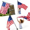 Barcetine American Flag with Pole - Includes 5ft Heavy Duty Flag Pole Holder for Outside House,3x5 Embroidered US Flag and Wall Mount Bracket,Tangle Free Flagpoles Kit for Porch,Garage,Outdoor-6